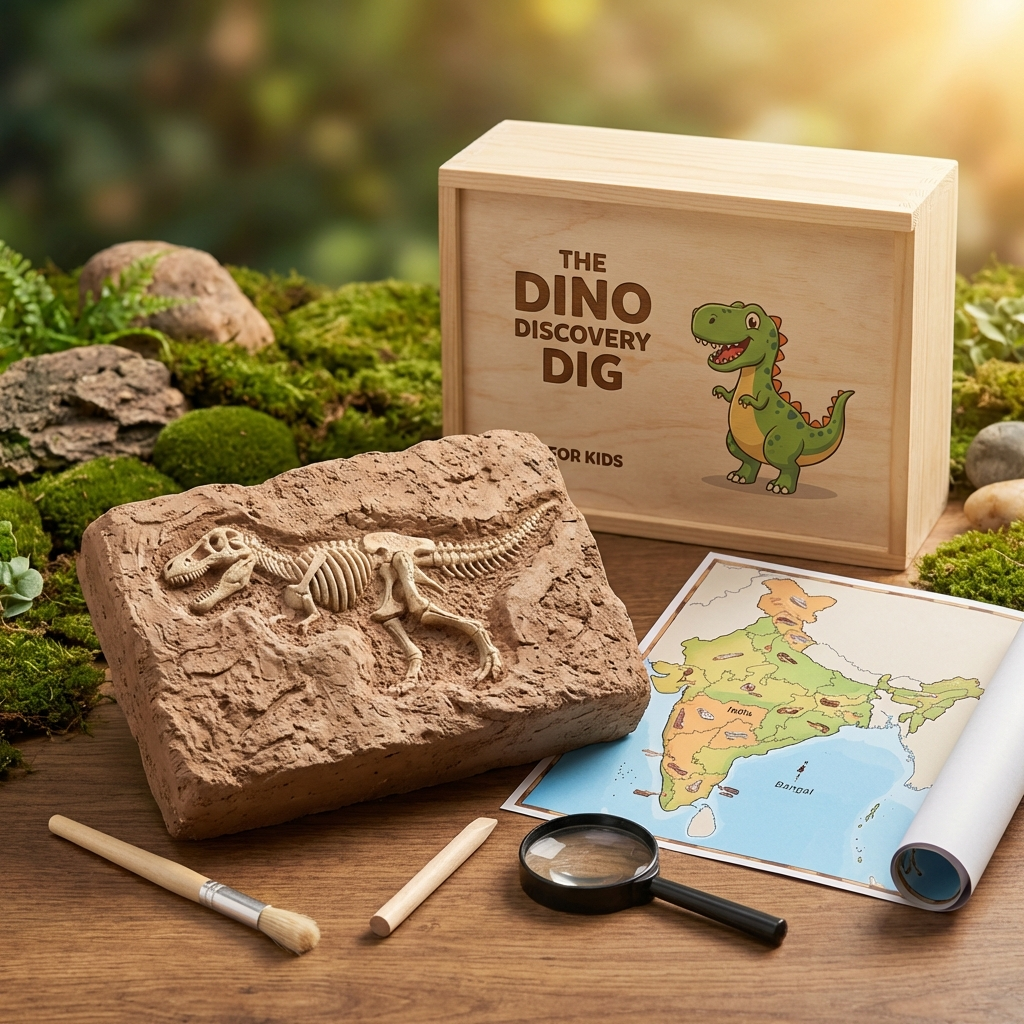 Owtofbox Dino Kit — dinosaur discovery kit for kids to explore paleontology
